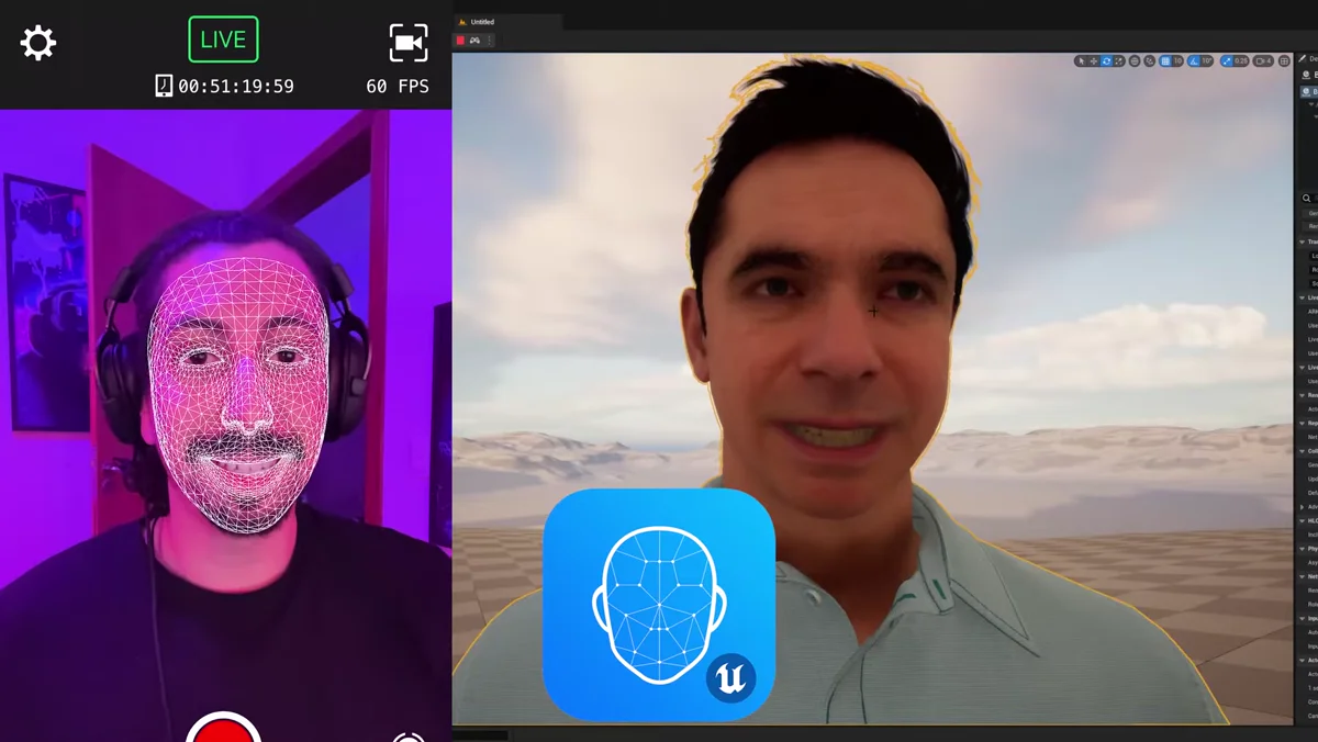 Configuração de rede do Live Link Face para Unreal Engine